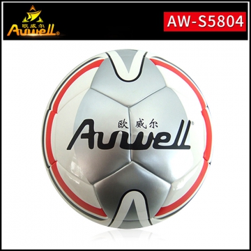 专业供应青少年 优质镜面足球 欧威尔AWS5804进口5#白色足球