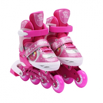 捷豹B68-小码(粉红)全闪套装溜冰鞋