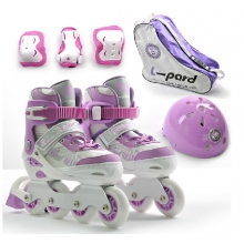 捷豹B32-中号（紫色）套装溜冰鞋闪光