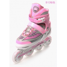 捷豹B12-大号（粉色）溜冰鞋闪光