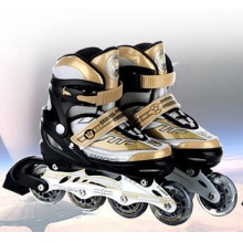 捷豹B12-大号（黑黄）溜冰鞋闪光