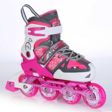 L捷豹LH-X1套装中码（桃红）溜冰鞋